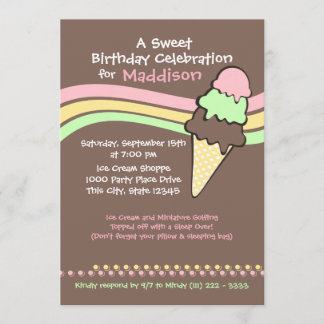 Eiscreme zum Geburtstag und schlafen über Einladung