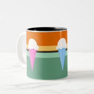 Eiscreme Zweifarbige Tasse