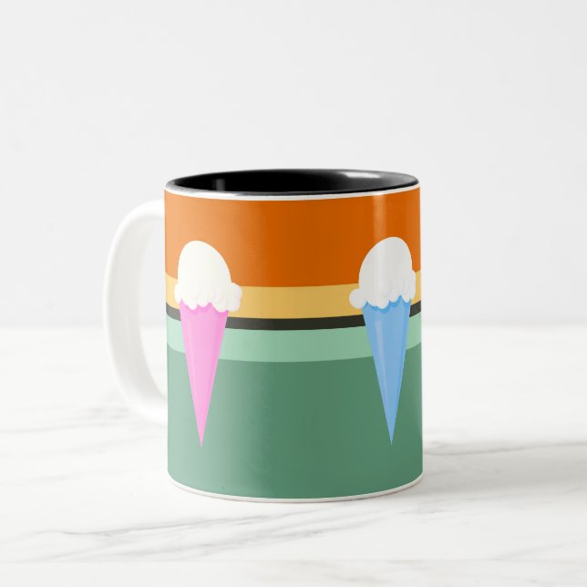 Eiscreme Zweifarbige Tasse (Vorderseite Links)