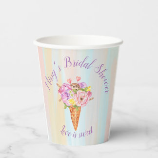 Eiscremedusche, Brautparty-Papier-CUP Pappbecher