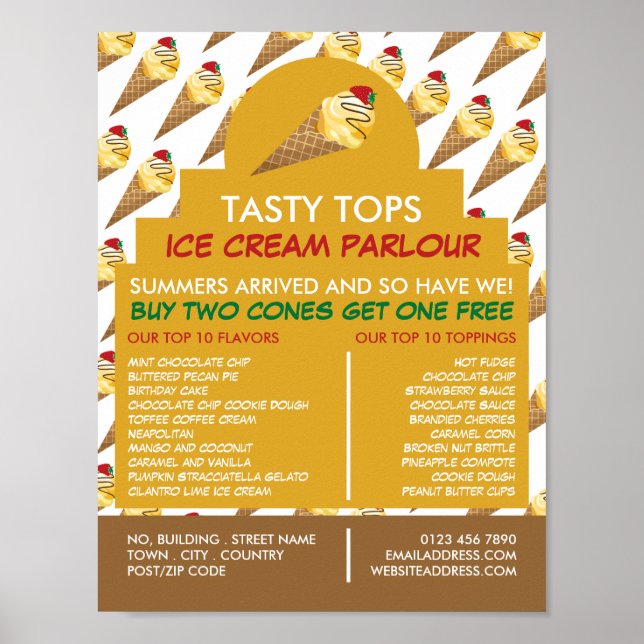 Eiscremefarben, Eiscremefarben, Werbung Poster (Vorne)