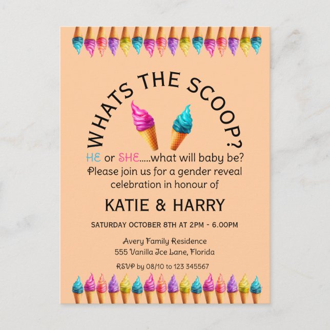 EiscremeGender Postkarte (Vorderseite)