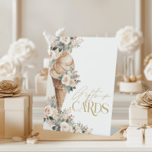 Eiscremegeschenke und KartenFlorale Boho-Hochzeits