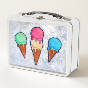 Eiscremehörnchen-Lunchbox Metall Brotdose
