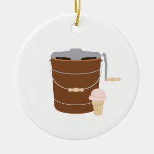 Eiscrememacher Keramik Ornament
