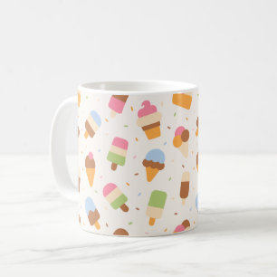 Eiscrememuster, Eiscreme-Kone, Eisvogel Kaffeetasse