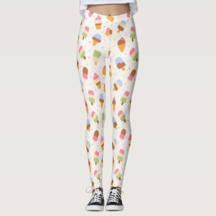 Eiscrememuster, Eiscreme-Kone, Eisvogel Leggings