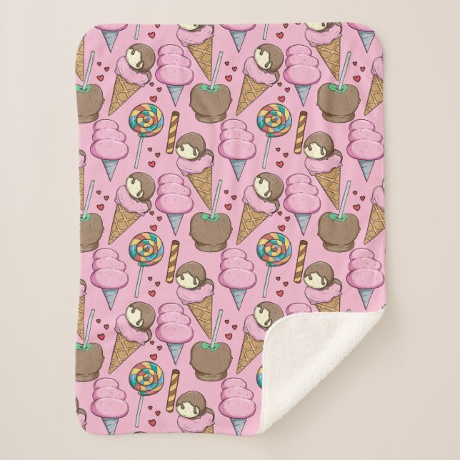 Eiscrememuster | Lollenmuster | Lollipop 26 Sherpadecke (Vorderseite)