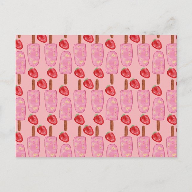 Eiscrememuster | Lollenmuster | Lollipop 2 Postkarte (Vorderseite)