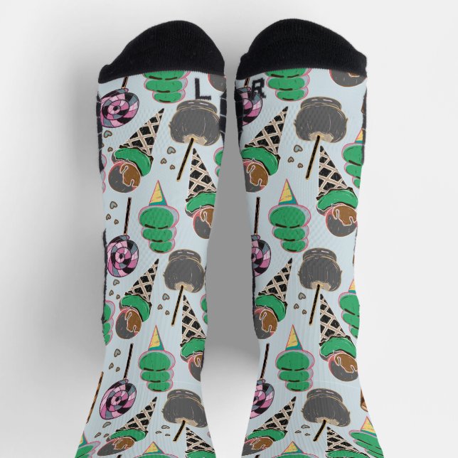 Eiscrememuster | Lollenmuster | Lollipop 30 Socken (Oben)