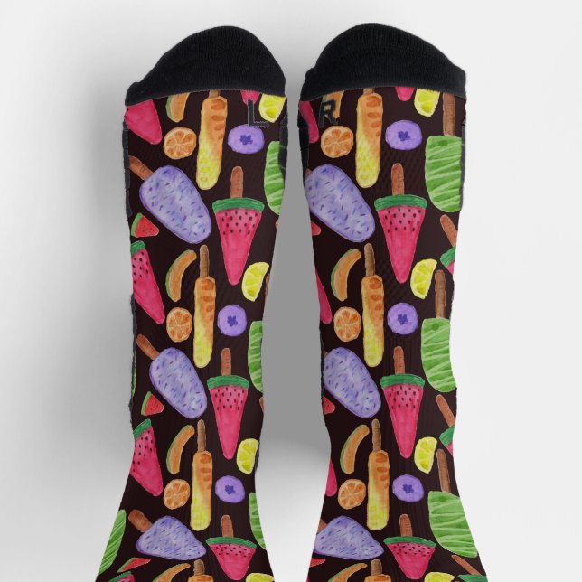 Eiscrememuster | Lollenmuster | Lollipop 4 Socken (Oben)