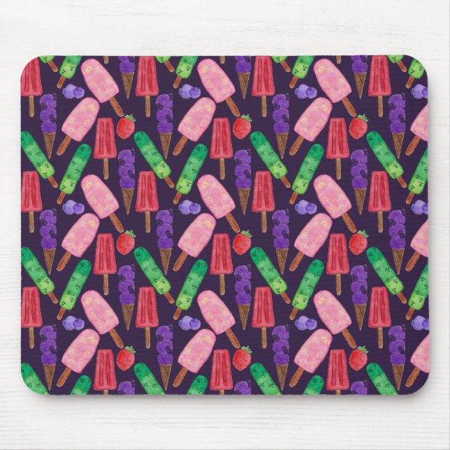 Eiscrememuster | Lollenmuster | Lollipop 6 Mousepad (Vorne)