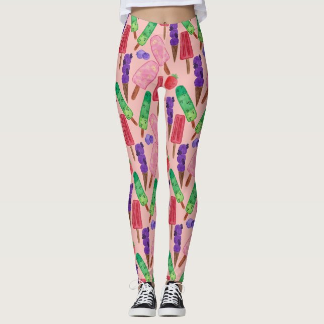 Eiscrememuster | Lollenmuster | Lollipop 9 Leggings (Vorderseite)