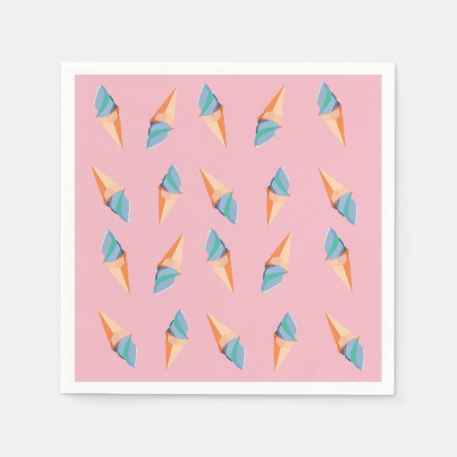 Eiscremepapier Napkins Serviette (Vorderseite)