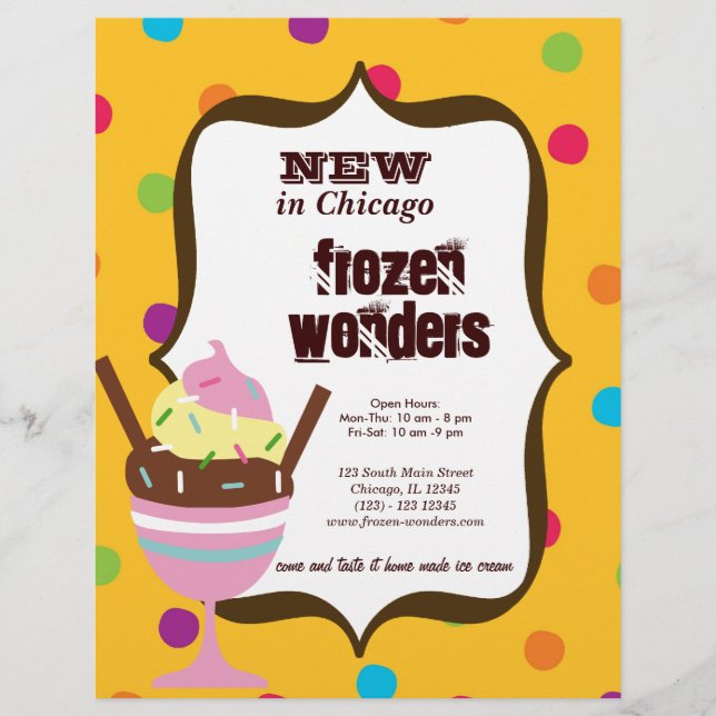 Eiscremesalon Flyer (Vorne)