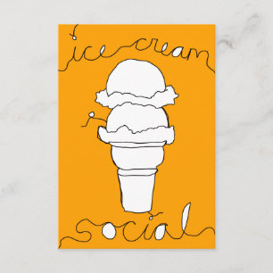 Eiscremesozialschnüre Einladung