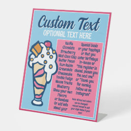 Eiscremespezialitäten Geschmacksrichtungen Mini-Me Sockelschild