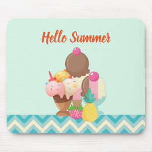 Eiscremesuppen mit Sprinklen Hallo Sommer Mousepad