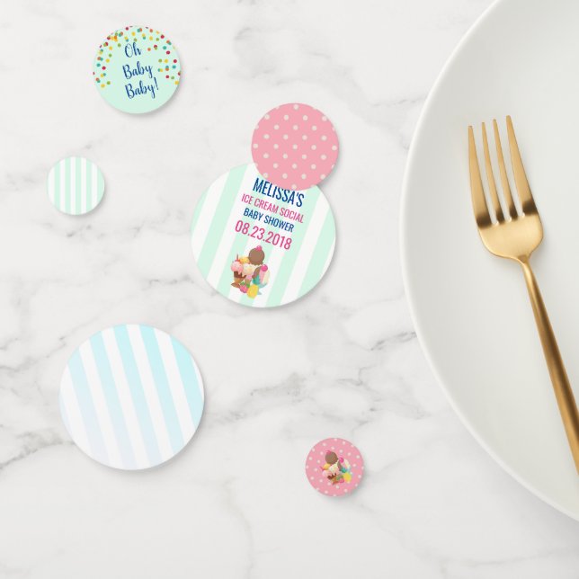 Eiscremesuppen mit Sprinklen Konfetti (Gruppe)