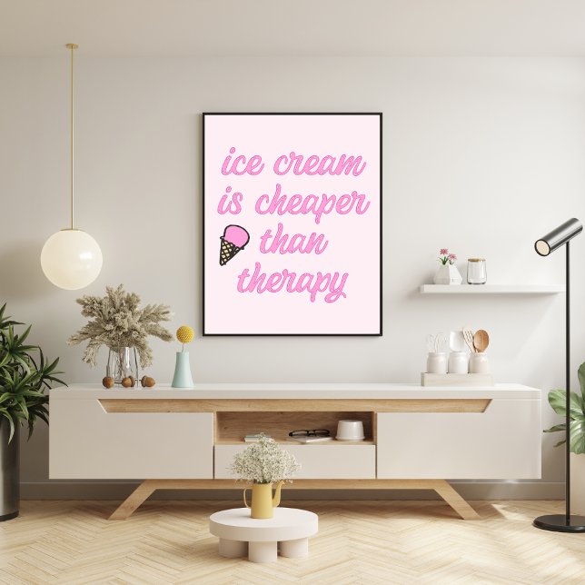 Eiscremetherapie - Funny Summer Quote Poster (Von Creator hochgeladen)