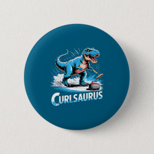 Eiscurling-Spieler Dinosaurier T-Rex lustiges Curl Button