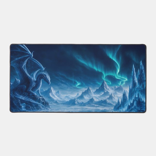Eisdrache der Aurora-Zitadelle Schreibtischunterlage (Vorderseite)