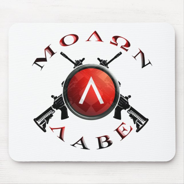 Eisen-Anblick/Molon Labe Mousepad (Vorne)