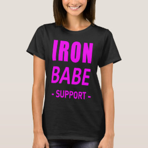 Eisen-Baby-Triathlon-Unterstützung Mutti Ehefrau M T-Shirt