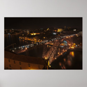 Eisen-Brücke Dom Luis in Porto Poster
