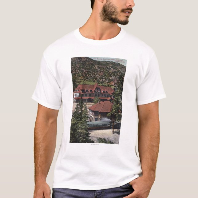 Eisen entspringt Zahn-Straßen-Station u. Hotel T-Shirt (Vorderseite)