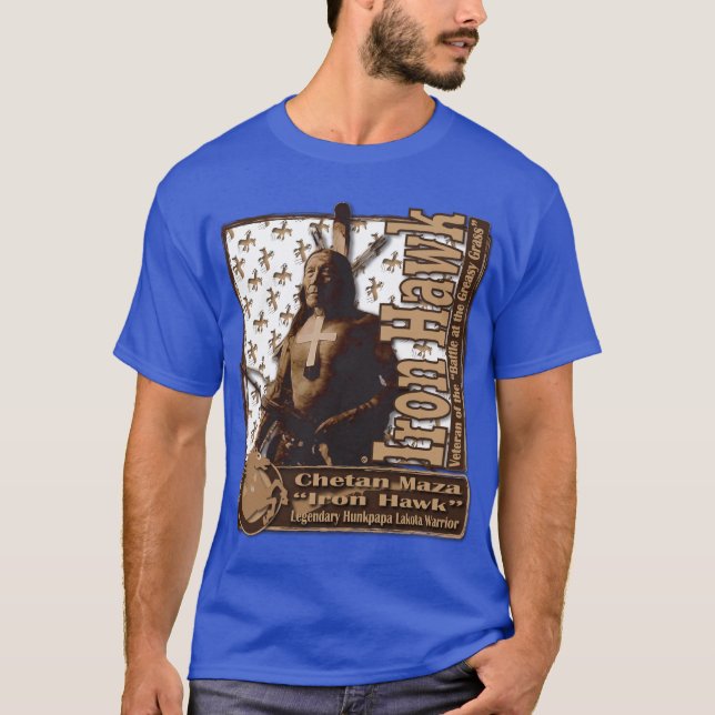 Eisen-Falke Hunkpapa Lakota T-Shirt (Vorderseite)