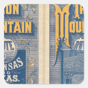 Eisen-Gebirgsweg Quadratischer Aufkleber