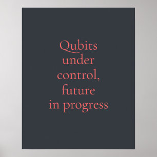 Eisen-Grau-Orange-Quantum-Design Poster