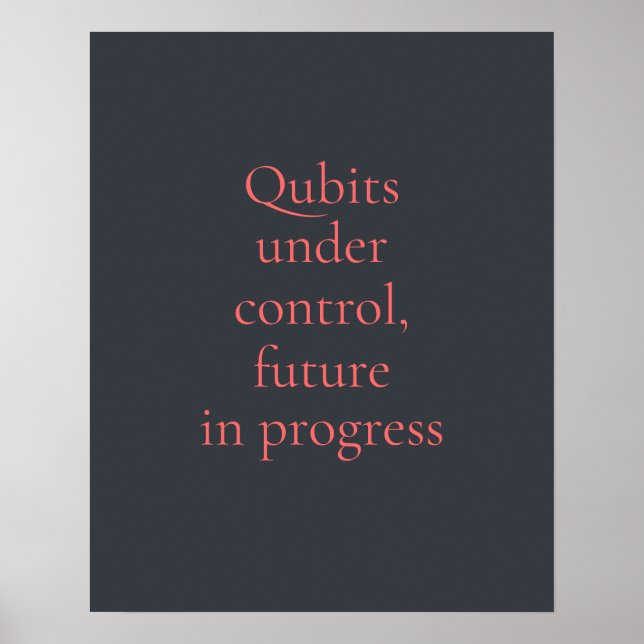 Eisen-Grau-Orange-Quantum-Design Poster (Vorne)