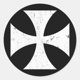 Eisen-Kreuz - Deutscher/Deutschland Bundeswehr Runder Aufkleber