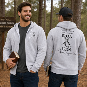Eisen schärft Eisen Knife Men's Retreat Reißversch Hoodie