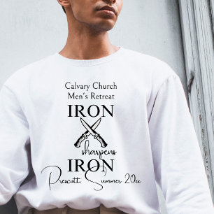 Eisen schärft Eisen Messer Männer-Christen-Retreat T-Shirt