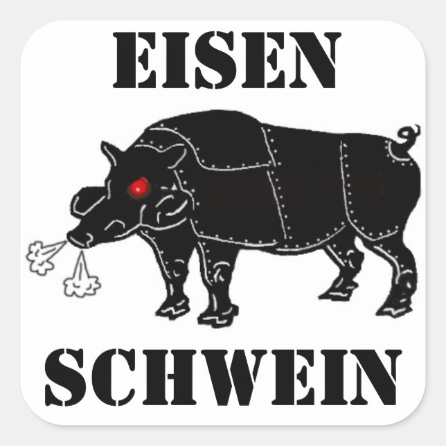 EISEN-SCHWEIN Square Sticker (Vorderseite)