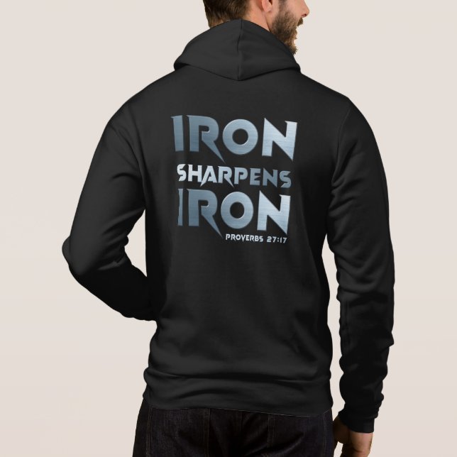 Eisen Sharpens Eisen - Christliches Men & Women Pr Hoodie (Rückseite)