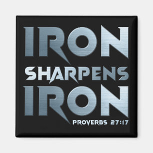 Eisen Sharpens Eisen - Christliches Men & Women Pr Magnet