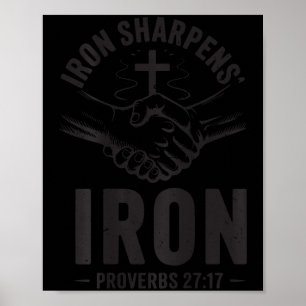 Eisen-Sharpens-Eisen-Sprichwörter 27 7 Christlich Poster