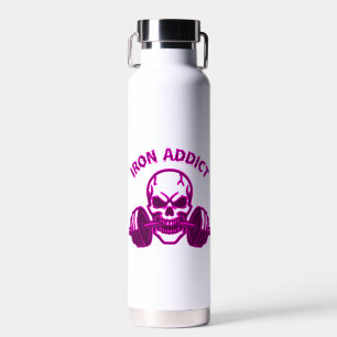 Eisen Suchtkranker - Totenkopf Bodybuilding und Ge Trinkflasche