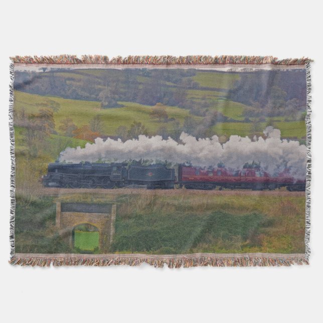 Eisenbahn-Dampfzug für Zugführer Art Rug II Decke (Vorderseite)