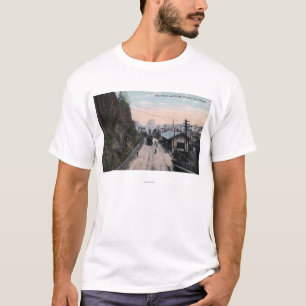 Eisenbahn-Depot und Täuschungs-Stadt ODER T-Shirt