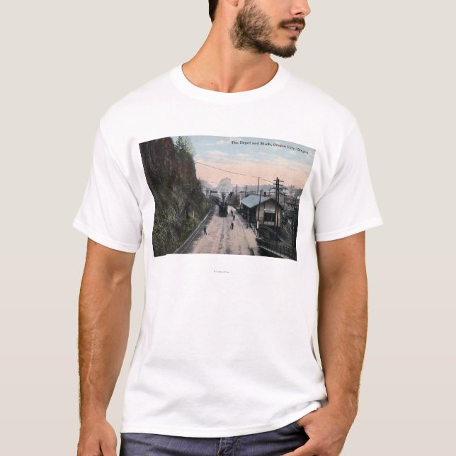 Eisenbahn-Depot und Täuschungs-Stadt ODER T-Shirt (Vorderseite)