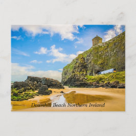 Eisenbahn durch den Sand von Downhill Beach Feiertagspostkarte