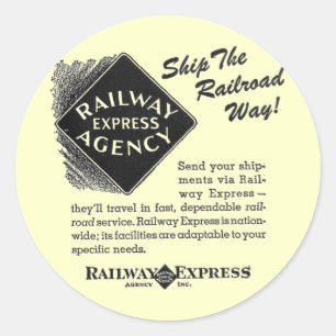 Eisenbahn-Express - Versand per Bahn Runder Aufkleber