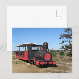 eisenbahn,fährt zum Praia do Barril,portugal Postkarte