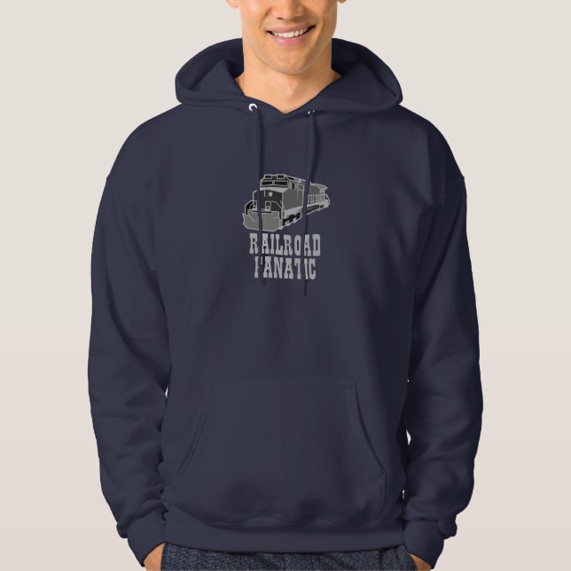 Eisenbahn-Fanatiker Hoodie (Vorderseite)