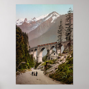 Eisenbahn Fayet-Chamonix - Fotochrom 1900 Poster